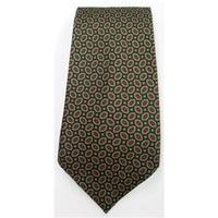 Walters green, red & gold mix patterned silk tie