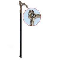 Walking Stick With Gold Handle 112cm