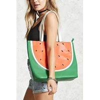 Watermelon Faux Leather Tote