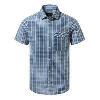 Warby Short Sleeved Shirt Deep Blue Combo