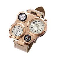 Watches Men Sports Calendar Watch Dual Movement Compass Wrist Watch Relogio Masculino Quartz Watch (Assorted Colors) Cool Watch Unique Watch