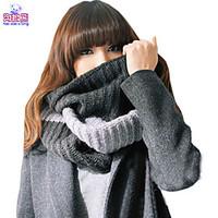 Waboats Winter Women Thick Knitted Mixed Infinity Loop Scarf