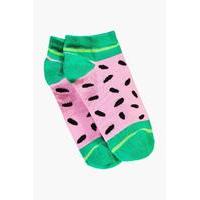 Watermelon Trainer Socks - pink