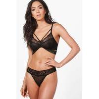 Waist Strap Detail Bra - black