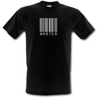 wasted barcode male t shirt