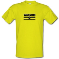 Warning Energy Conservation In Progress male t-shirt.