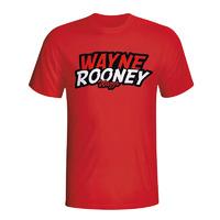 wayne rooney comic book t shirt red