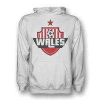 wales country logo hoody white kids