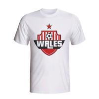 wales country logo t shirt white kids