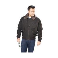 waxed leather aviator jacket with removable fleece lining brown size l ...