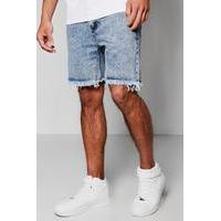 wash denim shorts blue