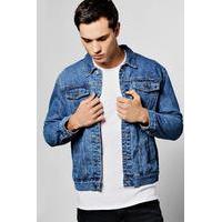 wash denim jacket blue