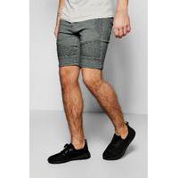 Wash Skinny Fit Biker Shorts - grey