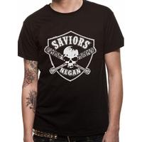Walking Dead - Saviours Crest Men\'s Large T-Shirt - Black