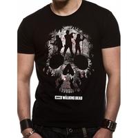 Walking Dead - Trio Skull Silhouette Men\'s Large T-Shirt - Black