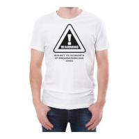 warning dad jokes mens white t shirt l