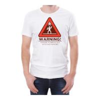 warning dad dancing mens white t shirt l