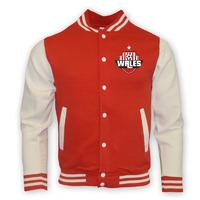 wales college baseball jacket red kids