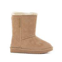 WATERPROOF SHEEPSKIN STYLE KIDS SNUG-BOOT WELLIES in BEIGE - UK 10 - 10.5 (Euro 28/29)