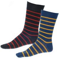 Walktall - Thin Stripe Sock (2 Pair Pack) - Yellow/Red