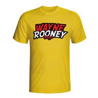 wayne rooney comic book t shirt yellow kids