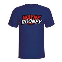 wayne rooney comic book t shirt navy kids