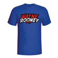 wayne rooney comic book t shirt blue