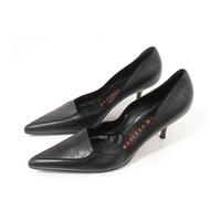 Walter Steiger Sizer 6.5 Jet Black Leather Party Heels (EU 40)