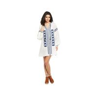 Warehouse Embroidered Tunic Dress