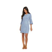 Warehouse Clean Fit Flare Sleeved Mini Dress