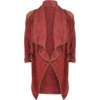 Wanda Knitted Long Sleeve Cardigan - Red