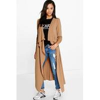 waterfall longline duster camel