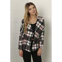 Waterfall Checked Jacket in Maroon