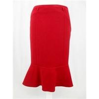 wallis size 10 red knee length skirt