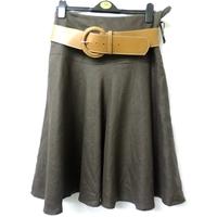 wallis size 10 brown knee length skirt