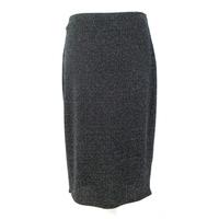 wallis size 12 blacksilver knee length skirt