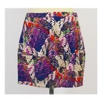 warehouse size 6 multi coloured mini skirt