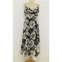 wallis petite size 14 monochrome lined strappy dress