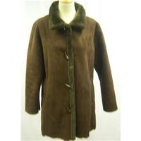 wallis size medium brown womens duffle coat