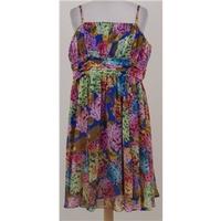 wallis size 16 multi coloured short floral dress