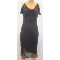 Warehouse Size 10 Black Silk Dress