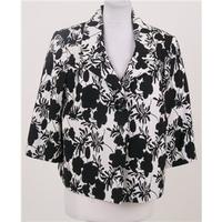 Wallis, size 16 black & white floral jacket