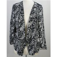 wallis size l black mix fabric cardigan