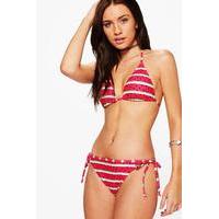 watermelon triangle bikini red