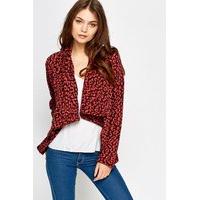 waterfall leopard print cardigan