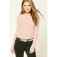 Waffle Knit Crew Neck Top