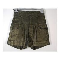 Warehouse Size 10 Gold Foil printed High Waisted Shorts