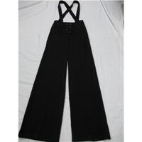 Warehouse Black Trousers with Shoulder Straps Warehouse - Black - Trousers