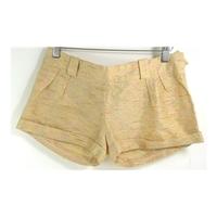 Warp & Woof Size S Pastel Pink, Green And Yellow Thread Detail Shorts