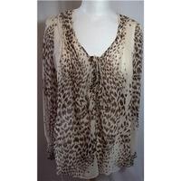 Warehouse - Leopard Print Top - Size 10